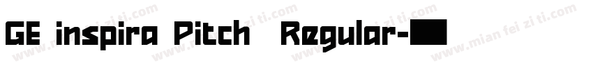 GE inspira Pitch  Regular字体转换